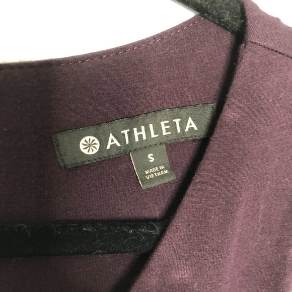 Athleta Keyhole Maxi Dress Purple Small Side Slit Sleeveless - Picture 2 of 8